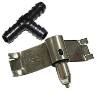 Поилка ниппельная для птиц/кроликов с распорным креплением