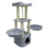 Когтеточка-комплекс 40х40х108 см, серый