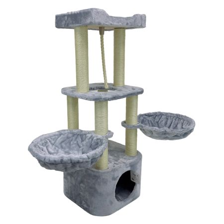Когтеточка-комплекс 40х40х108 см, серый