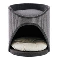 Когтеточка-домик 40х40х45 см, серый