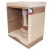 Когтеточка-пуфик 50х35х60 см, бежевый