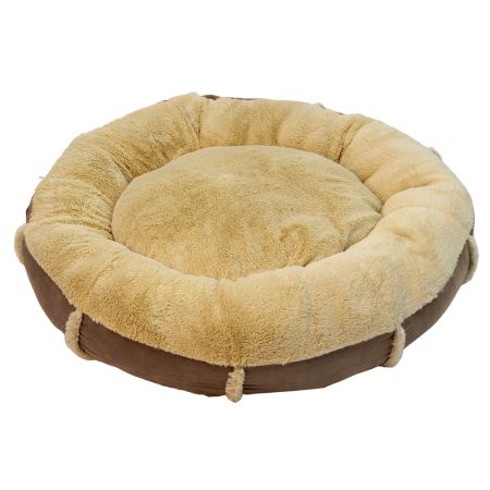 Лежак подушка Pet Choice для собак и кошек, круглый 76х76х15 см, меховой, бежевый Лежак подушка Pet Choice для собак и кошек, круглый 76х76х15 см, меховой, бежевый