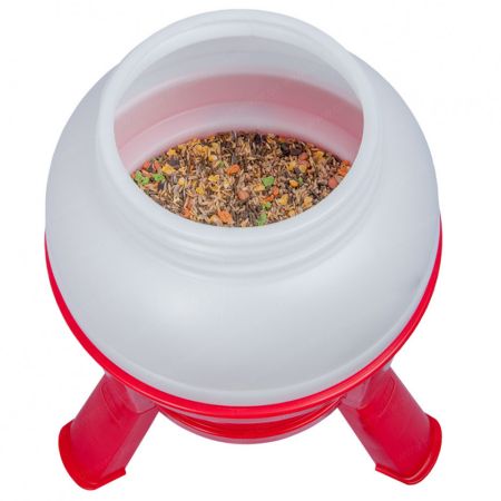 Кормушка бункерная 21 кг пластик с разделительной решеткой на ножках