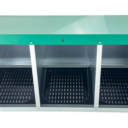 Гнездо для кур несушек HobbyFarm 4 секции наружное крепление с яйцесборником