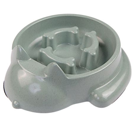 Миска для медленного кормления, 26.9x23.2x7.2 см, 700 мл, зеленый