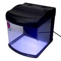 Аквариум Boyu Mini MT-408, 32 л, с фильтром, 2 LED лампы, серый