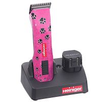 Машинка Heiniger Saphir Pink для стрижки животных, собак, кошек с 2-я аккумуляторами и лезвием #10 1,5 мм