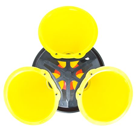 Установка для убоя кур 3 конуса, карусельная, со стойкой, пластик, сталь