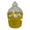 Поилка вакуумная 3 л с окошками для голубей, желтая