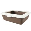 Лоток для кошек с ободком Sanitaire Range 46х38х13 см, коричневый
