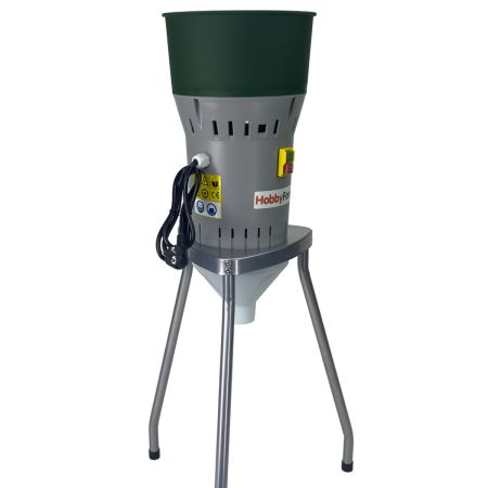 Зернодробилка HobbyFarm EM-25WL, на ножках для измельчения зерна электрическая с функцией мельницы / в комплекте 4 сита