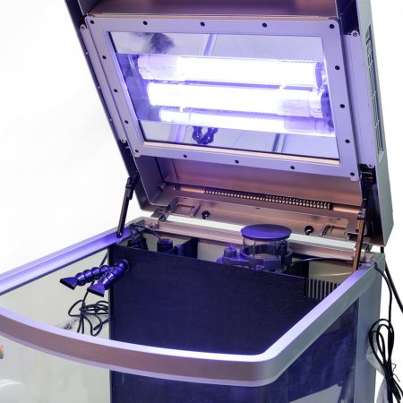 Аквариум Boyu Happy Family HS-60A панорамный, 128 л, с фильтром, УФ-стерилизатором, освещением и нагревателем, черный