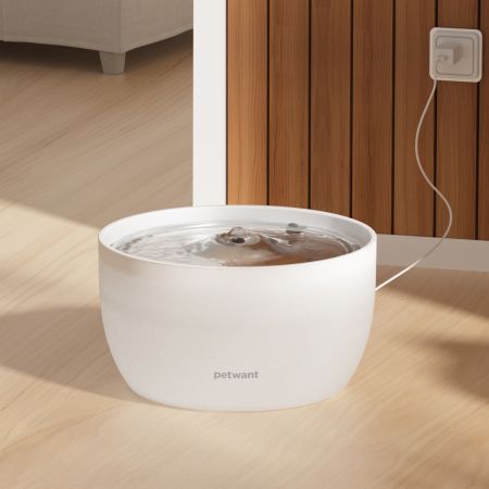 Автопоилка фонтан Petwant W8, 3 л, нержавеющая сталь, для кошек и собак, белая