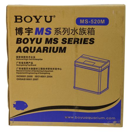 Аквариум Boyu MS-520M 45 л с сенсорным LED светильником и фильтром, белый