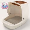 Туалет-домик для кошек Catidea 52х38х42 см с совком, кремовый