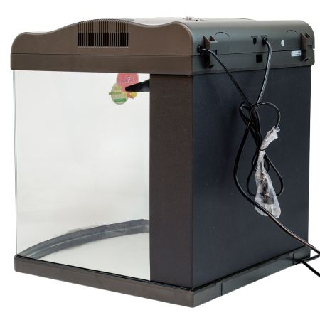 Аквариум Boyu Mini MT-508, 80 л, с фильтром, 2 LED лампы, серый