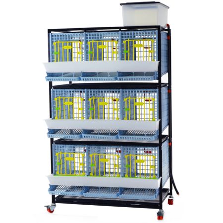 Клетка Comfortplast для куропаток 3 секции, 3 яруса, пластиковая