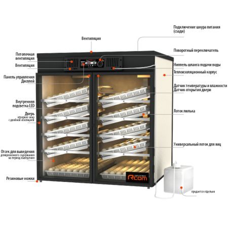 Инкубатор Rcom Maru 1000 Deluxe MAX автоматический для яиц