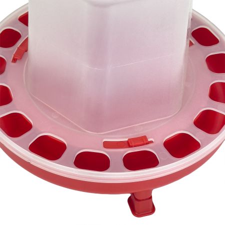 Поилка вакуумная 10 л с винтовой пробкой и ручкой на ножках для кур, домашней птицы