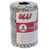 Шнур для электропастуха Olli Shockteq 3 мм / 200 м / 0,98 Ω многожильный Super-6