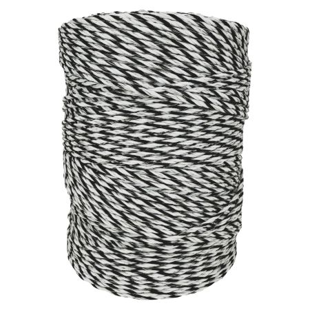 Провод для электропастуха FarmGuard белый с черным 3 мм / 500 м / 5x0,2 мм SS+1х0,2 мм CU