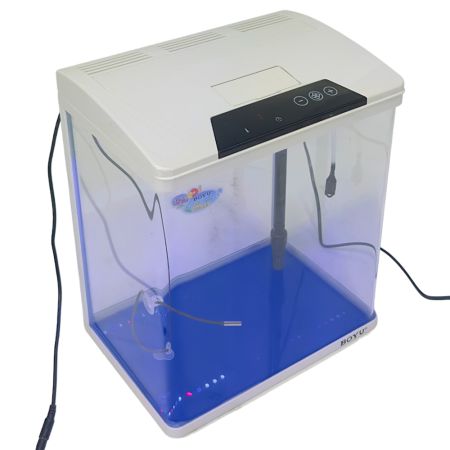 Аквариум Boyu HG-300 панорамный 22 л, LED освещение, дисплей, фильтры, белый
