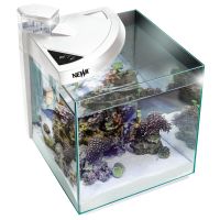 Аквариум с тумбой Newa More reef NMO 30RW Daylight LED, 28 л, с фильтром, скиммером, нагревателем и освещением рассвет-закат, белый NEW VERSION