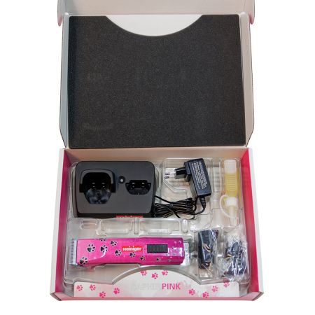 Машинка Heiniger Saphir Pink для стрижки животных, собак, кошек с 2-я аккумуляторами и лезвием #10 1,5 мм