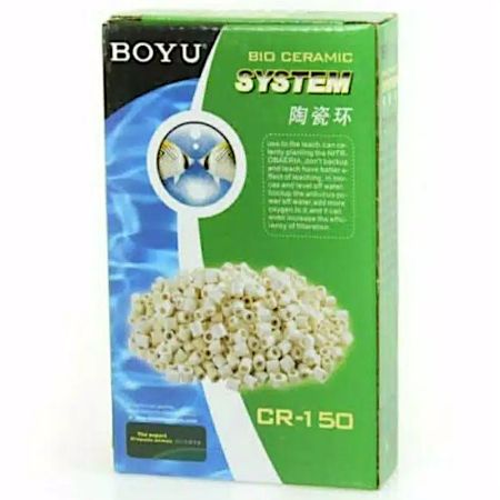 Наполнитель керамические кольца Boyu CR-150 для фильтра аквариума, 150 г