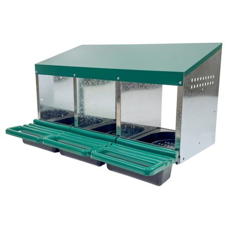 Гнездо для кур несушек HobbyFarm 3 секции с яйцесборником Гнездо для кур несушек HobbyFarm 3 секции с яйцесборником