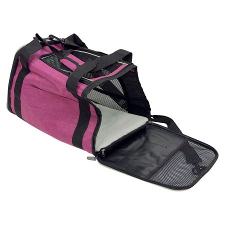 Сумка переноска складная для собак и кошек 45х30х30 см, розовая