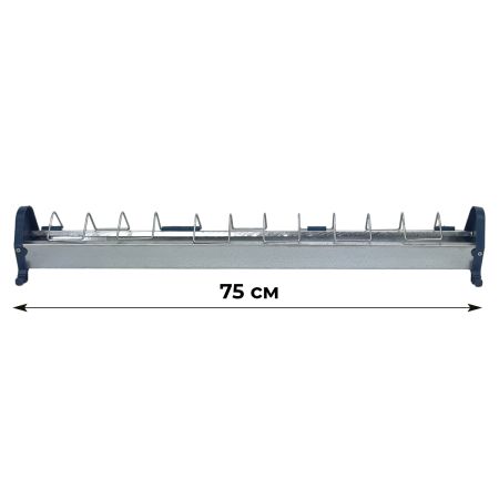 Кормушка лотковая 75 см оцинкованная сталь для цыплят и мелкой птицы