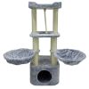 Когтеточка-комплекс 40х40х108 см, серый