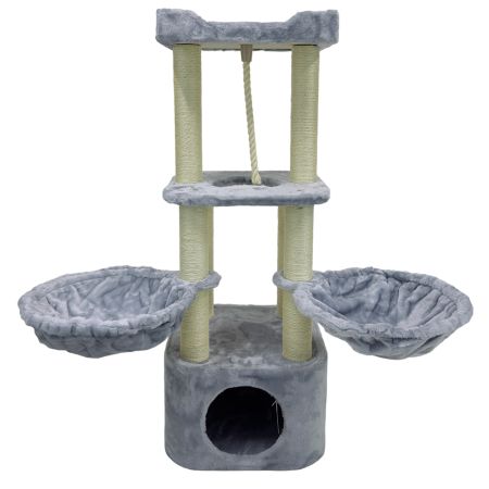 Когтеточка-комплекс 40х40х108 см, серый