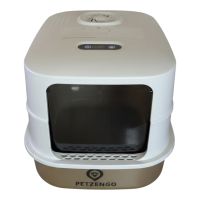Туалет-домик умный для кошек Petzengo PL-1 60,5х40х39 см с дезодорацией, нержавеющая сталь