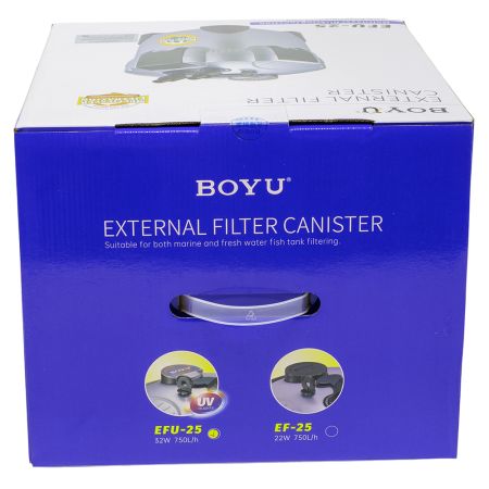 Фильтр внешний Boyu EFU-25 с УФ стерилизацией для аквариума 250-450 л канистровый 750 л/ч
