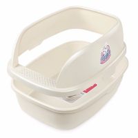 Лоток для кошек с высоким бортом и совком Catidea 51х38х25 см, кремовый