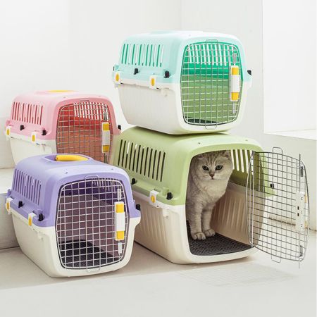 Переноска Transport 51.5x34.5x34 см для кошек и собак Pet Choice стандарт IATA, голубая