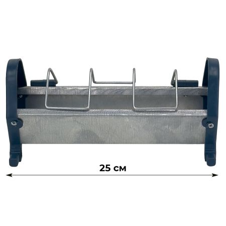 Кормушка лотковая 25 см оцинкованная сталь для цыплят и мелкой птицы