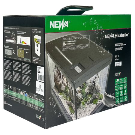 Аквариум Newa Mirabello MIR 30 LED, 30 л, с фильтром, нагревателем и освещением рассвет-закат, белый NEW VERSION