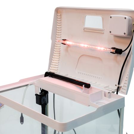 Аквариум Boyu EC-400 панорамный, 33 л, с фильтром и LED-лампой, белый