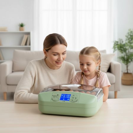 Инкубатор HHD 32 Wonegg автоматический для яиц с роликовым лотком, зеленый, на 32 яйца Инкубатор HHD 32 Wonegg автоматический для яиц с роликовым лотком, зеленый, на 32 яйца