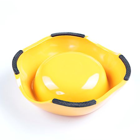 Миска для собак и кошек, 11x16x4.8 см, 180 мл, желтый