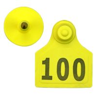 Бирка двойная 40х50 мм с номером, жёлтая, 100 шт. для КРС, верблюдов, оленей Бирка двойная 40х50 мм с номером, жёлтая, 100 шт. для КРС, верблюдов, оленей