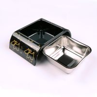 Миска для собак и кошек, 18.5x12x4.5 см, 400 мл, собака, черный