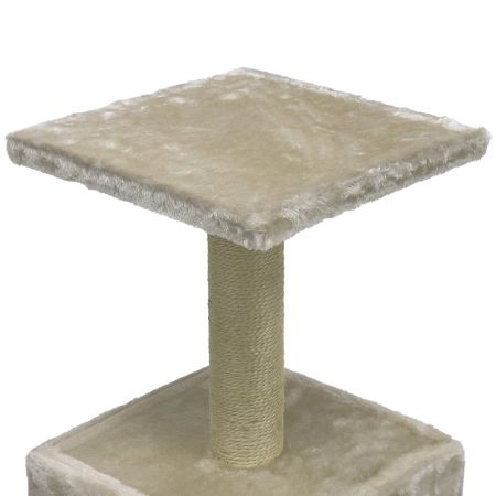 Когтеточка-домик 30х30х57 см, кремовый