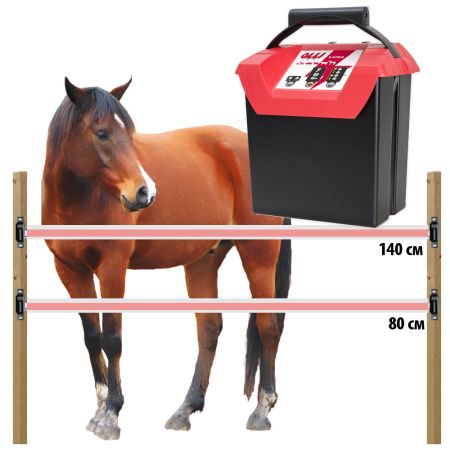 Комплект электропастуха Olli для лошадей 12В на 500 м