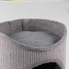 Когтеточка-домик 40х40х45 см, серый
