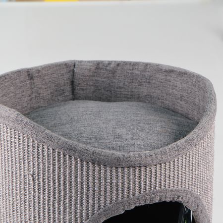 Когтеточка-домик 40х40х45 см, серый