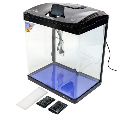 Аквариум Boyu EC-400 панорамный, 33 л, с фильтром и LED-лампой, черный Аквариум Boyu EC-400 панорамный, 33 л, с фильтром и LED-лампой, черный